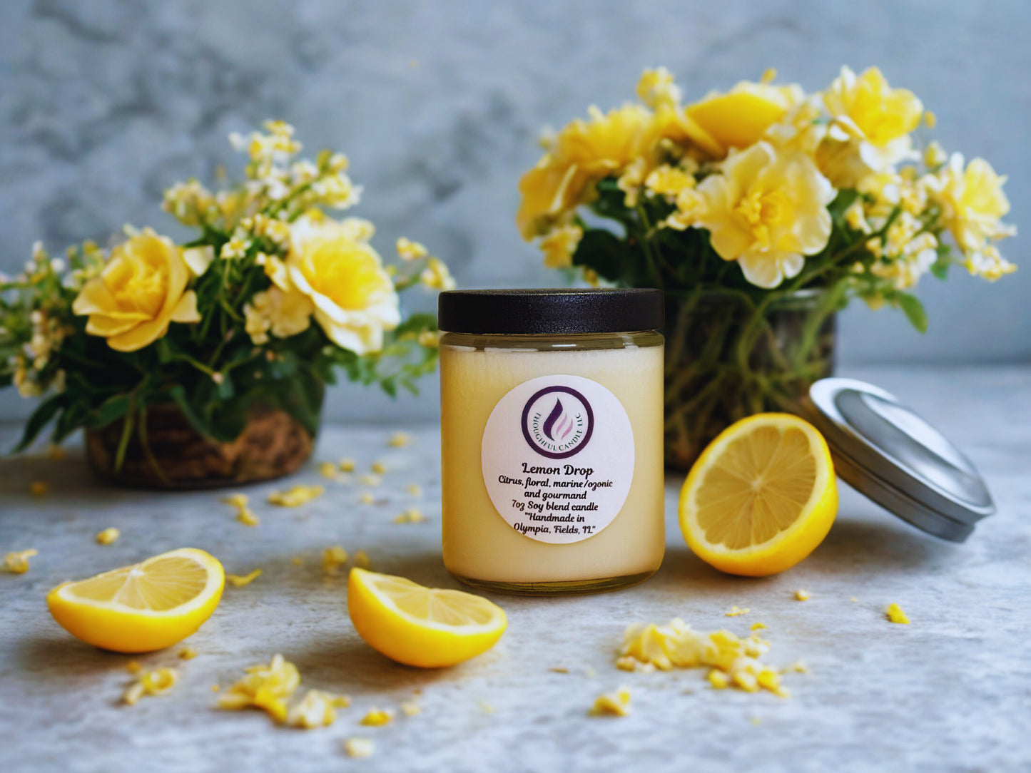 Lemon Drop Soy Scented Candle - Mood Enhancer