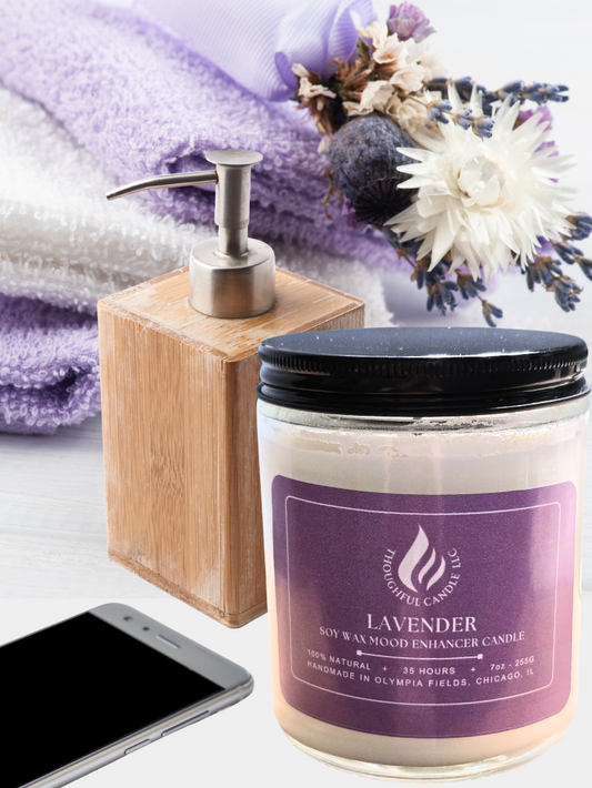 Lavender Candle Mood Enhancer Scented Candle